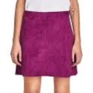 Zara Faux Suede‎ Plum Skirt S EUC